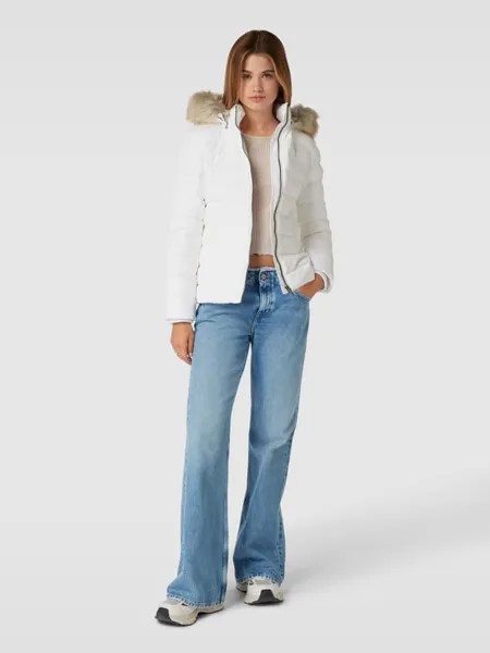 Стеганая куртка с пришивной этикеткой Tommy Jeans, белый