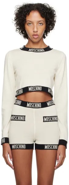 Жаккардовый свитер Moschino Off-White