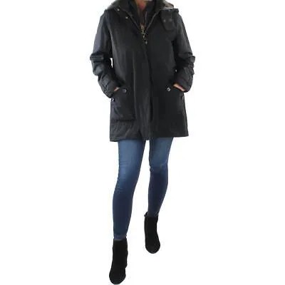 Женская парка Barbour Cannich Wax черная с двойной молнией Верхняя одежда 12 BHFO 1580