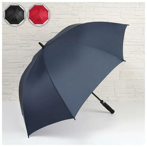 Зонт - трость полуавтоматический «Однотонный», 8 спиц, R = 60 см, цвет микс