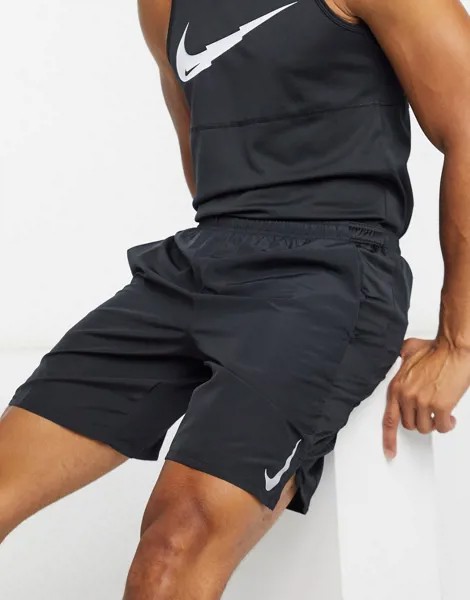 Черные шорты Nike Running - 9 дюймов-Черный