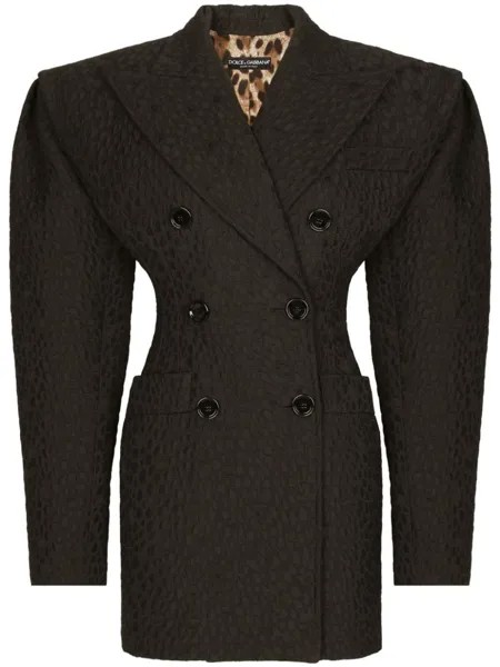 Dolce & Gabbana cloqué double-breasted jacket, черный