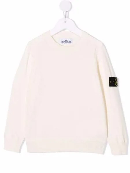 Stone Island Junior толстовка с нашивкой-логотипом