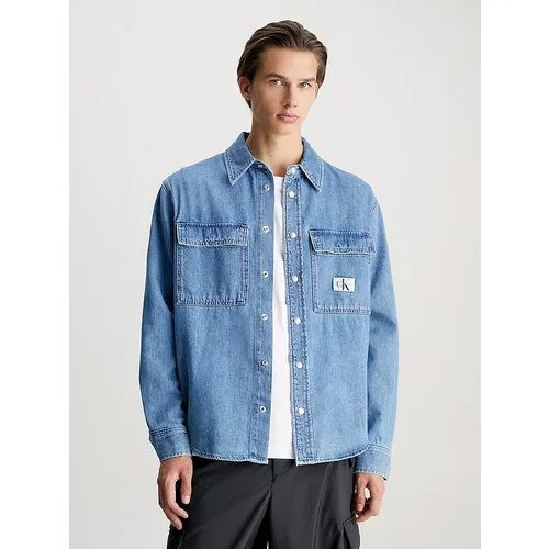 Рубашка Calvin Klein Jeans, размер S, синий