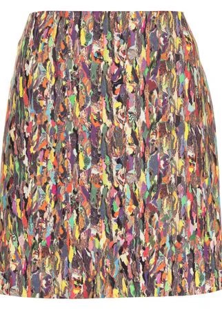 Dries Van Noten Pre-Owned юбка мини с абстрактным принтом