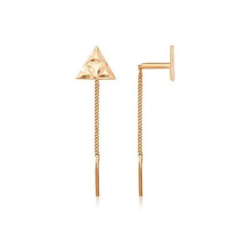 Серьги цепочки Diamant online, золото, 585 проба, длина 6 см.