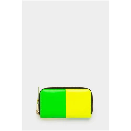 Кошелек Comme des Garcons Wallet, фактура тиснение, зеленый, желтый