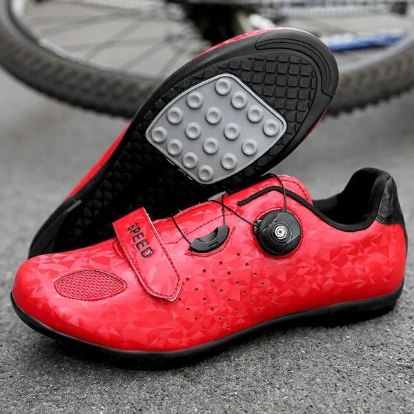 Велосипедные ботинки для мужчин и женщин, дорожные велосипедные туфли с замком, без застежки, с твердой подошвой, летняя обувь