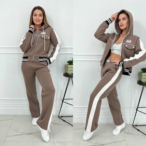 Костюм Jools Fashion, размер 50, коричневый