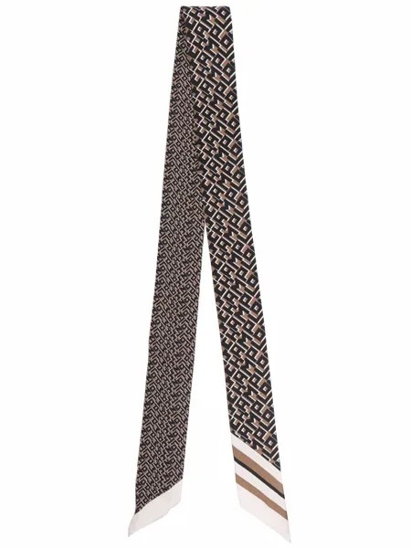 Longchamp шелковый платок с монограммой