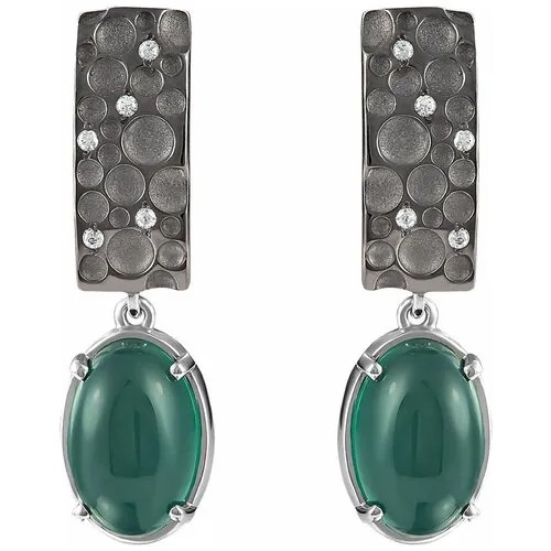 Серьги с подвесками KABAROVSKY, серебро, 925 проба, фианит