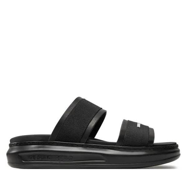 Шлепанцы KARL LAGERFELD KL52509 Black Lthr & Textile Mono, черный