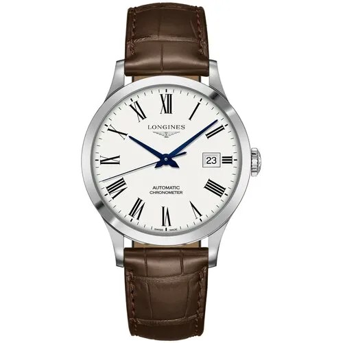 Наручные часы LONGINES, белый, серебряный