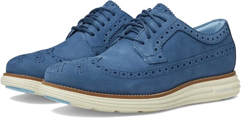 Оксфорды Originalgrand Remastered Longwing Cole Haan, цвет Ensign Blue Nubuck/Ivory