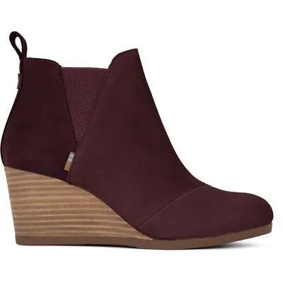 Женские замшевые ботильоны Toms Kelsey Purple Leather 5 Medium (B,M) BHFO 6830