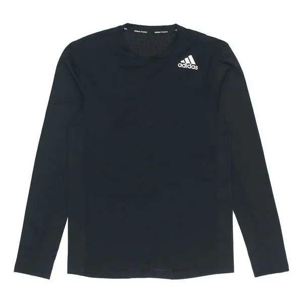 Спортивная футболка adidas Training Running Sports Long Sleeves Gym Clothes Black, черный