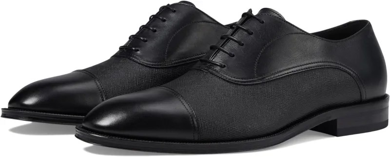 Оксфорды BOSS Derrek Leather Oxford Shoes, цвет Black Storm