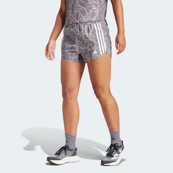 Шорты Adidas OWN THE RUN EXCITE AEROREADY SHORTS WITH ALL-OVER PRINT, цвет Wonder Beige