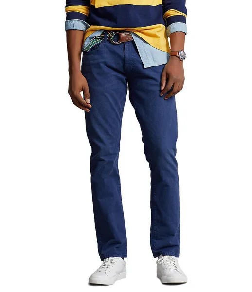 Прямые эластичные джинсы узкого кроя Polo Ralph Lauren Varick, синий