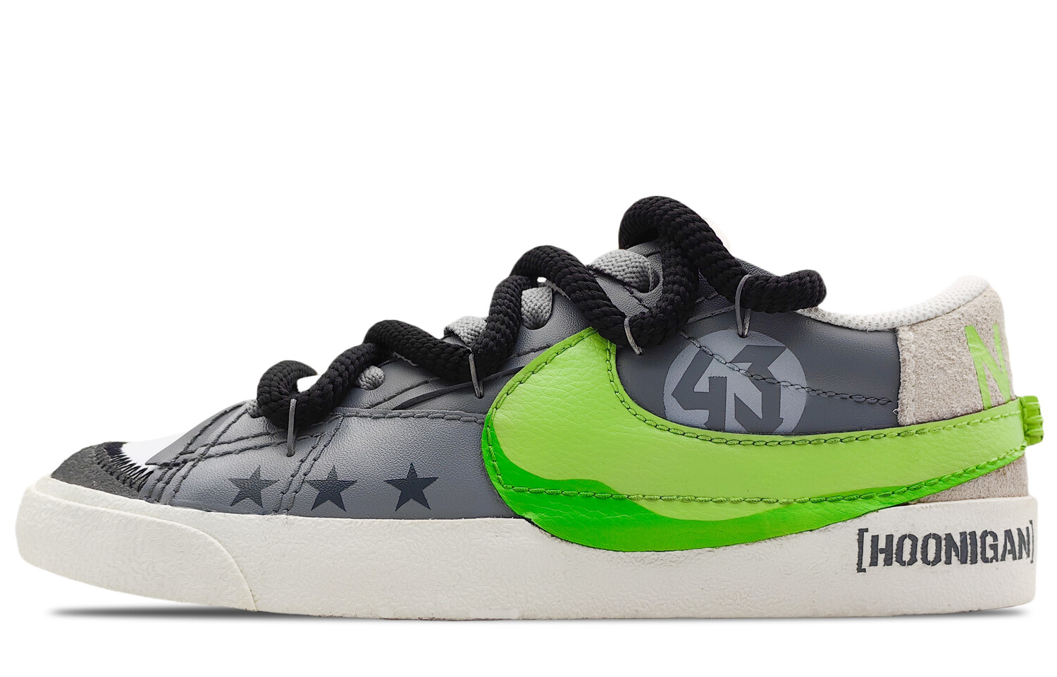 Кроссовки Nike Blazer Skateboarding Shoes Men Low-top White/Gray, светло-серый