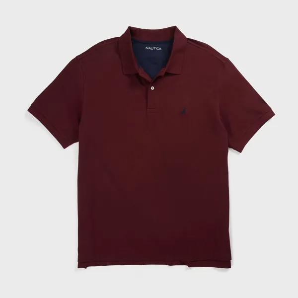 Мужская футболка-поло из эластичной сетки Nautica Big & Tall, цвет Royal Burgundy