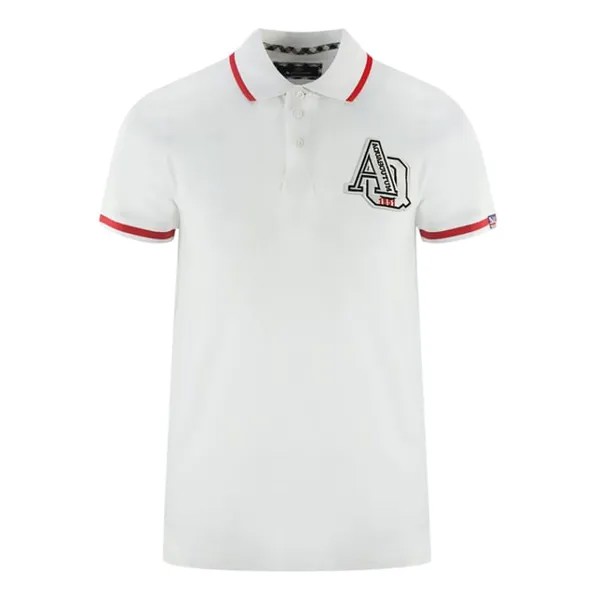 Рубашка-Поло Aq 1851 es с вышивкой и кружевом Aquascutum, белый