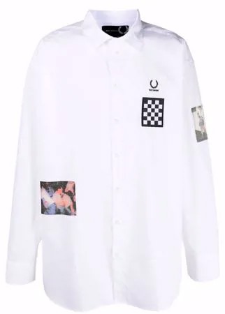 Raf Simons X Fred Perry рубашка поло с нашивками и логотипом