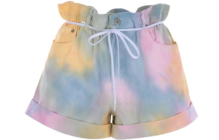 Джинсовые шорты женские градиентного цвета Miu Miu