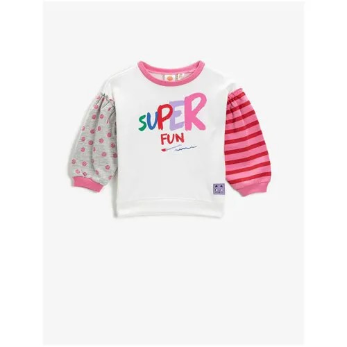 Свитшот KOTON BABYGIRL, 2KMG19167AK, цвет: ECRU, размер: 9-12