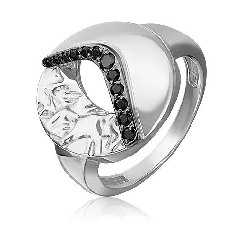 Кольцо PLATINA, серебро, 925 проба, родирование, фианит, размер 16, серебряный
