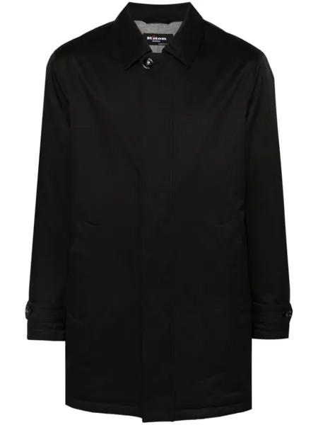 Kiton длинный пуховик, черный