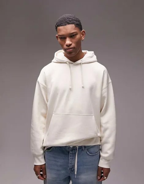 Белая толстовка оверсайз Topman