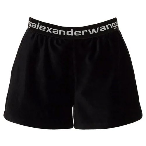 Шорты  Alexander Wang, завышенная посадка, размер l, черный