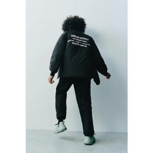 Куртка Zara демисезонная, размер 13-14 лет (164 cm), черный