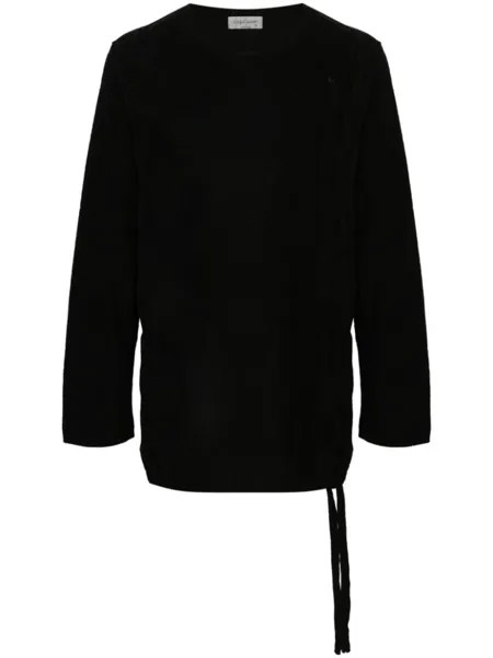 Yohji Yamamoto свитер фактурной вязки, черный