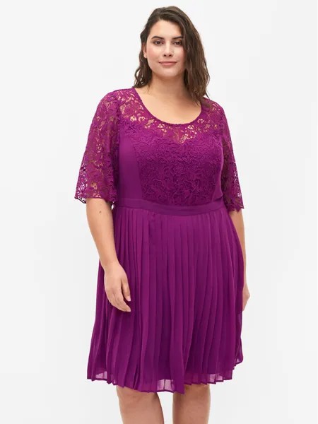 Коктейльное платье стандартного кроя Zizzi, фиолетовый