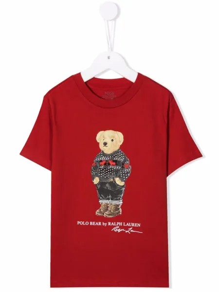 Ralph Lauren Kids футболка с принтом Polo Bear