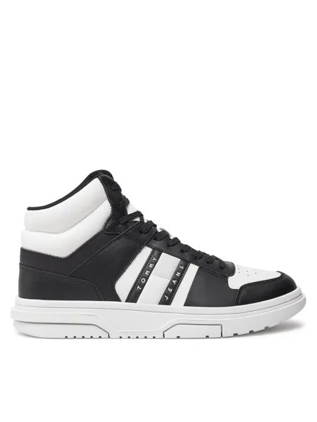 Кроссовки Tommy Jeans The Brooklyn Mix Mat Mid EM0EM01458 Negro, черный/белый