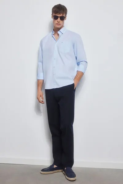 Гладкая структурированная рубашка Pedro del Hierro, синий