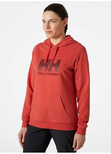 Красная женская толстовка с капюшоном Helly Hansen