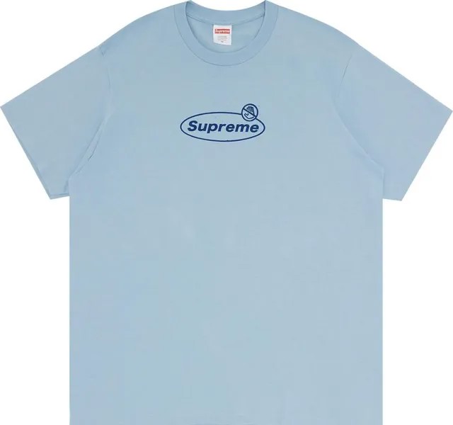 Футболка Supreme Warning Tee 'Dusty Blue', синий