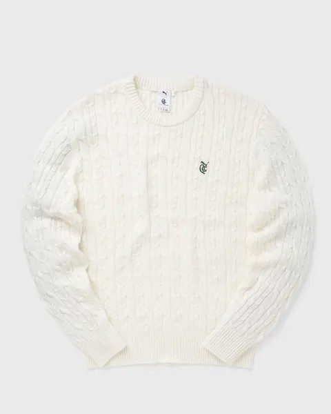 Пуловер Puma Puma X Qgc Cable Knit Sweater, цвет warm white