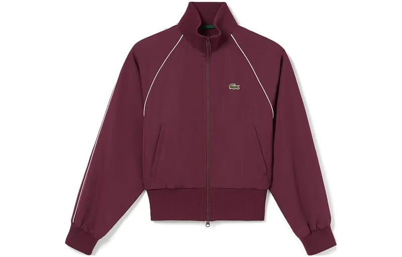 LACOSTE Женское укороченное пальто, цвет Burgundy wine-red