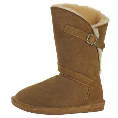 Женские замшевые сапоги до середины икры Bearpaw Tatum на меху из овчины, размер 10