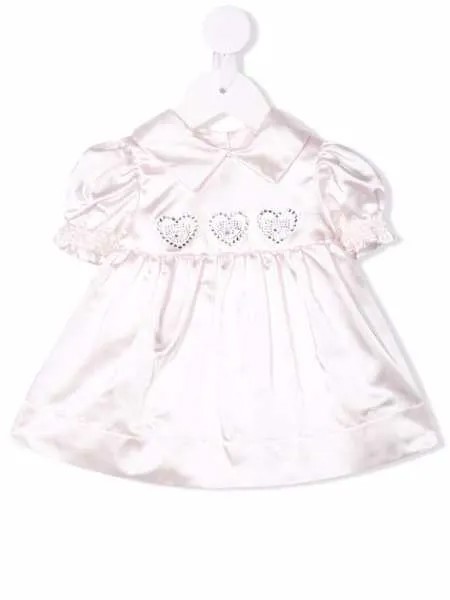 Chiara Ferragni Kids атласное платье со стразами