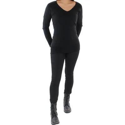Женский черный пуловер с отделкой в рубчик French Connection, рубашка S BHFO 4170