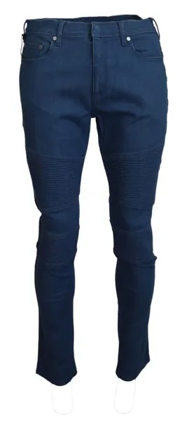 NEIL BARRETT Джинсы Синие хлопковые зауженные повседневные джинсовые брюки Tag s. W33 Рекомендуемая розничная цена 370 долларов США