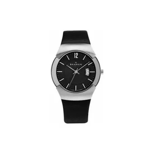 Мужские часы Skagen Leather Swiss 981XLSLB