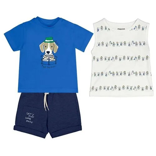 Комплект одежды  Mayoral для мальчиков, майка и футболка и шорты, повседневный стиль, размер 92, мультиколор