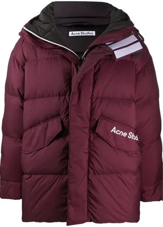 Acne Studios пуховик с логотипом